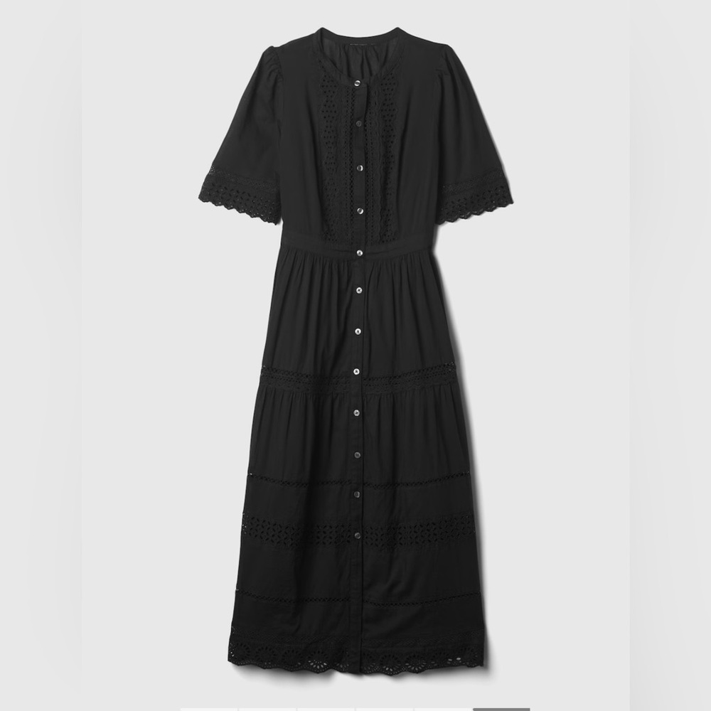 Elegant Black Button-Down Dress